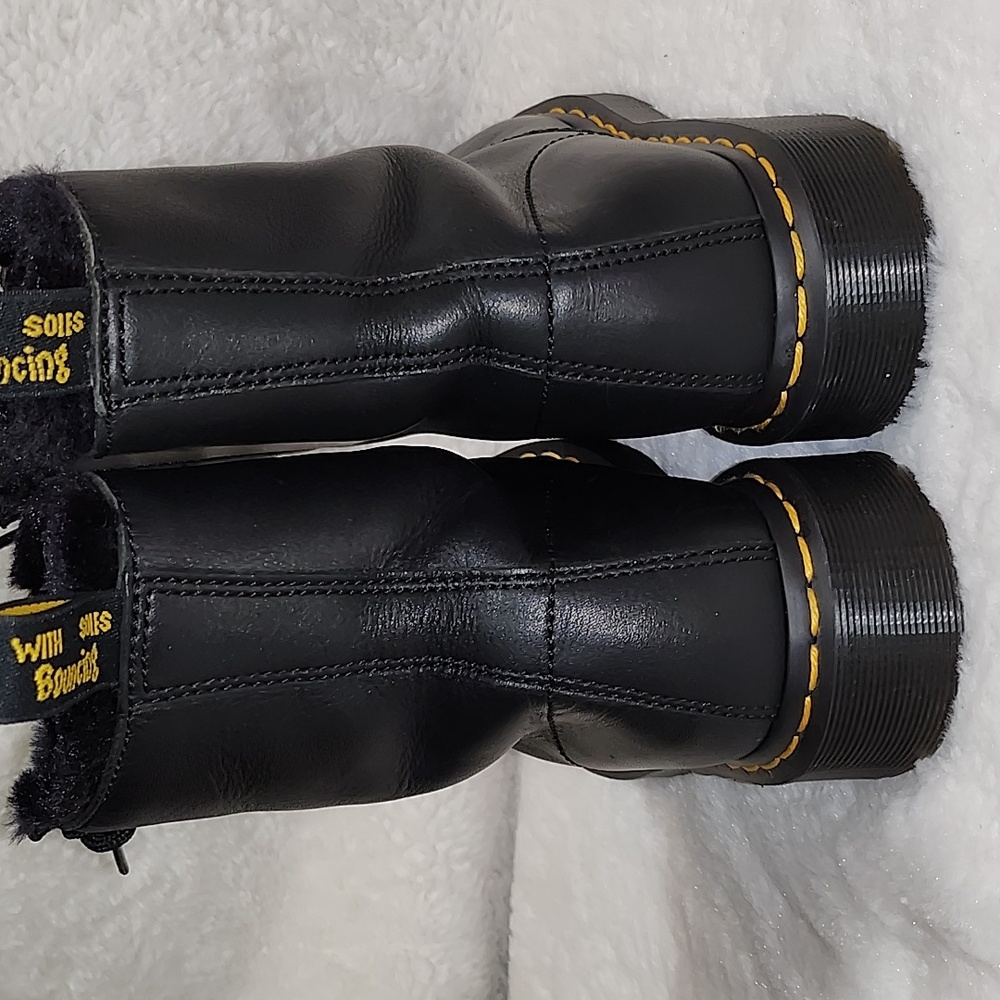 Dr. Martens Women's Serena Faux Fur Lined Black Learger Boots US Size 7 - Picture 13 of 16